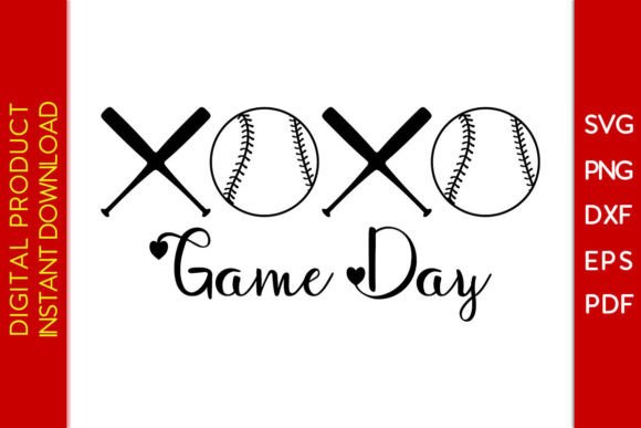 Baseball Bat XOXO Game Day Valentine s: Graphics & Crafts