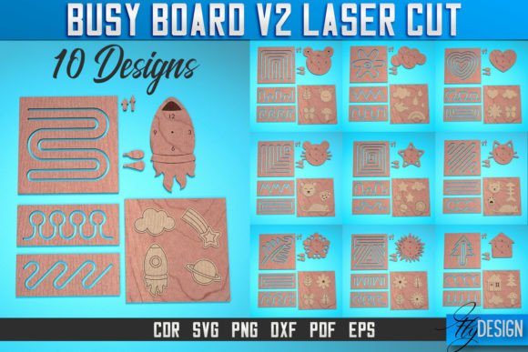 Busy Board Laser Cut SVG Baby Game V.2 Graphics & Crafts Review