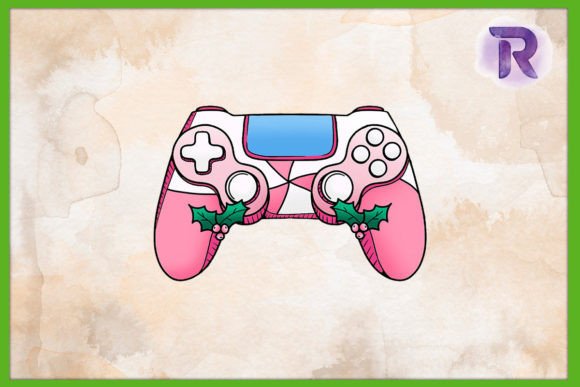Candy Cane Game Controller Christmas PNG for Holiday Crafts
