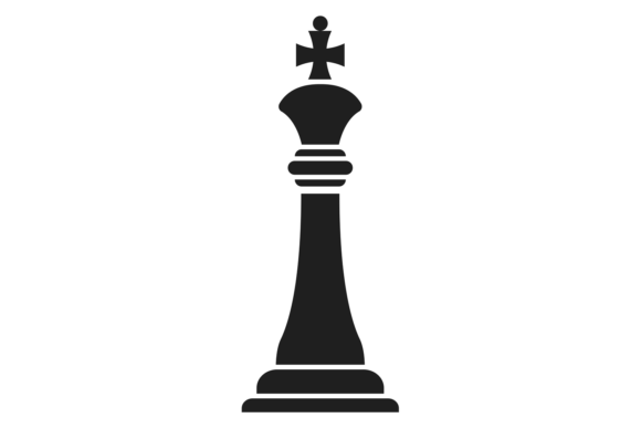 Chess King Icon Graphics for Illustrations and Editorial Design