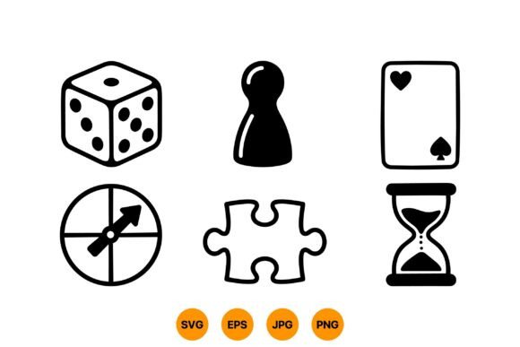 Classic Game Icon Clipart Set Review for Graphics and Illustrations