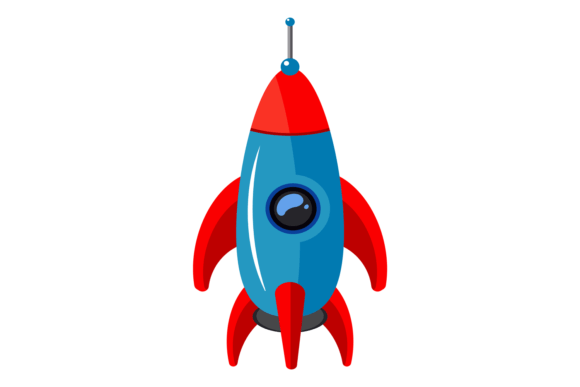 Colorful Rocket Graphics for Space Game Illustrations