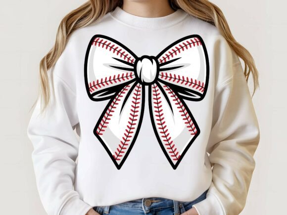 Coquette Baseball Bow Graphics & Graphic Templates