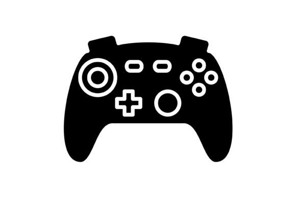 Game Controller Glyph Icon for Web Graphics & Icons