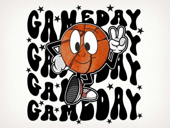 Game Day Basketball Retro Sublimation Graphics & Crafts