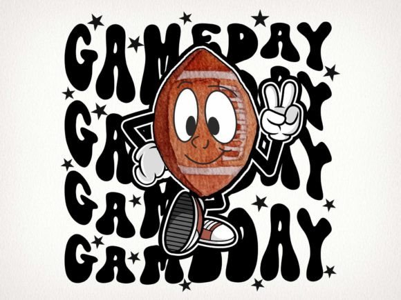 Game Day Football Retro Sublimation Graphics & Crafts