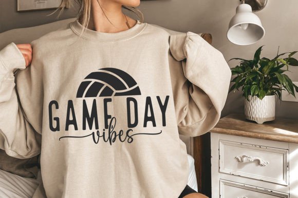 Game Day Vibes SVG: Volleyball Graphics for Crafts & Brands