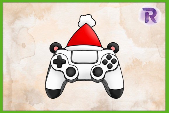 Panda Game Controller Christmas PNG Graphics Crafts