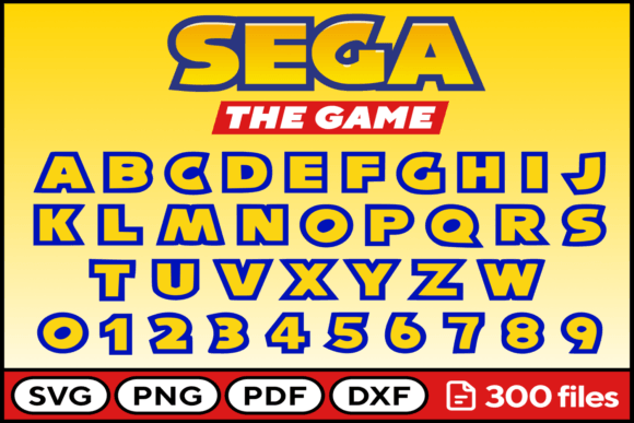 SEGA Game Font for Graphics and Crafts