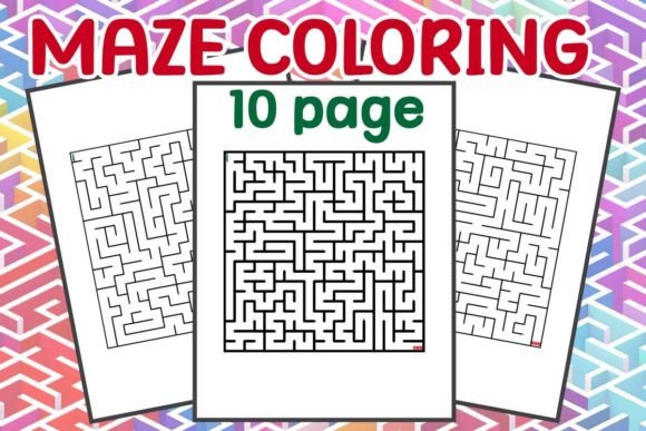 Square Maze Symbol Education Logic Game Graphics for KDP Interiors