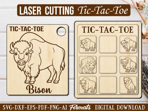 Wildanimal Bison Tic Tac Toe Puzzle Game Review